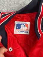 Veste vintage - Bomber teddy satin brodé MLB Saint-Louis Cardinals - Starter (XL)