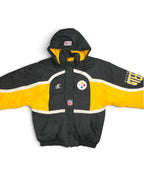 Veste vintage - Doudoune épaisse big logo brodé NFL Pittsburgh Steelers - Logo Athletic (L)
