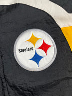 Veste vintage - Doudoune épaisse big logo brodé NFL Pittsburgh Steelers - Logo Athletic (L)