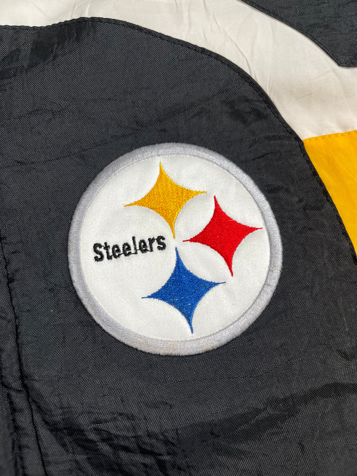 Veste vintage - Doudoune épaisse big logo brodé NFL Pittsburgh Steelers - Logo Athletic (L)