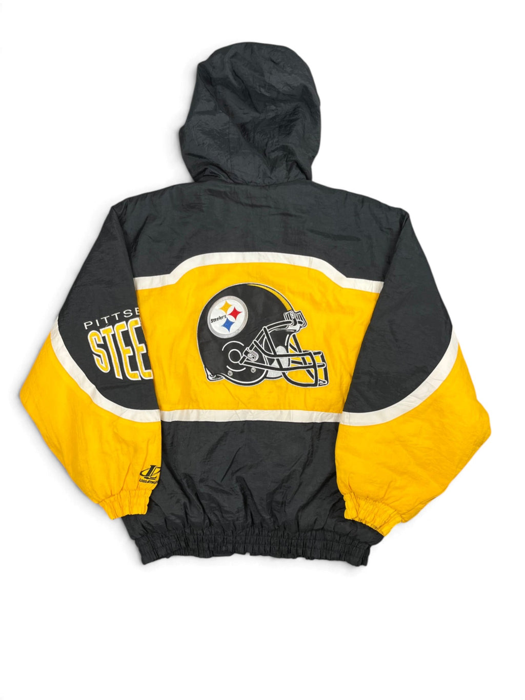 Veste vintage - Doudoune épaisse big logo brodé NFL Pittsburgh Steelers - Logo Athletic (L)