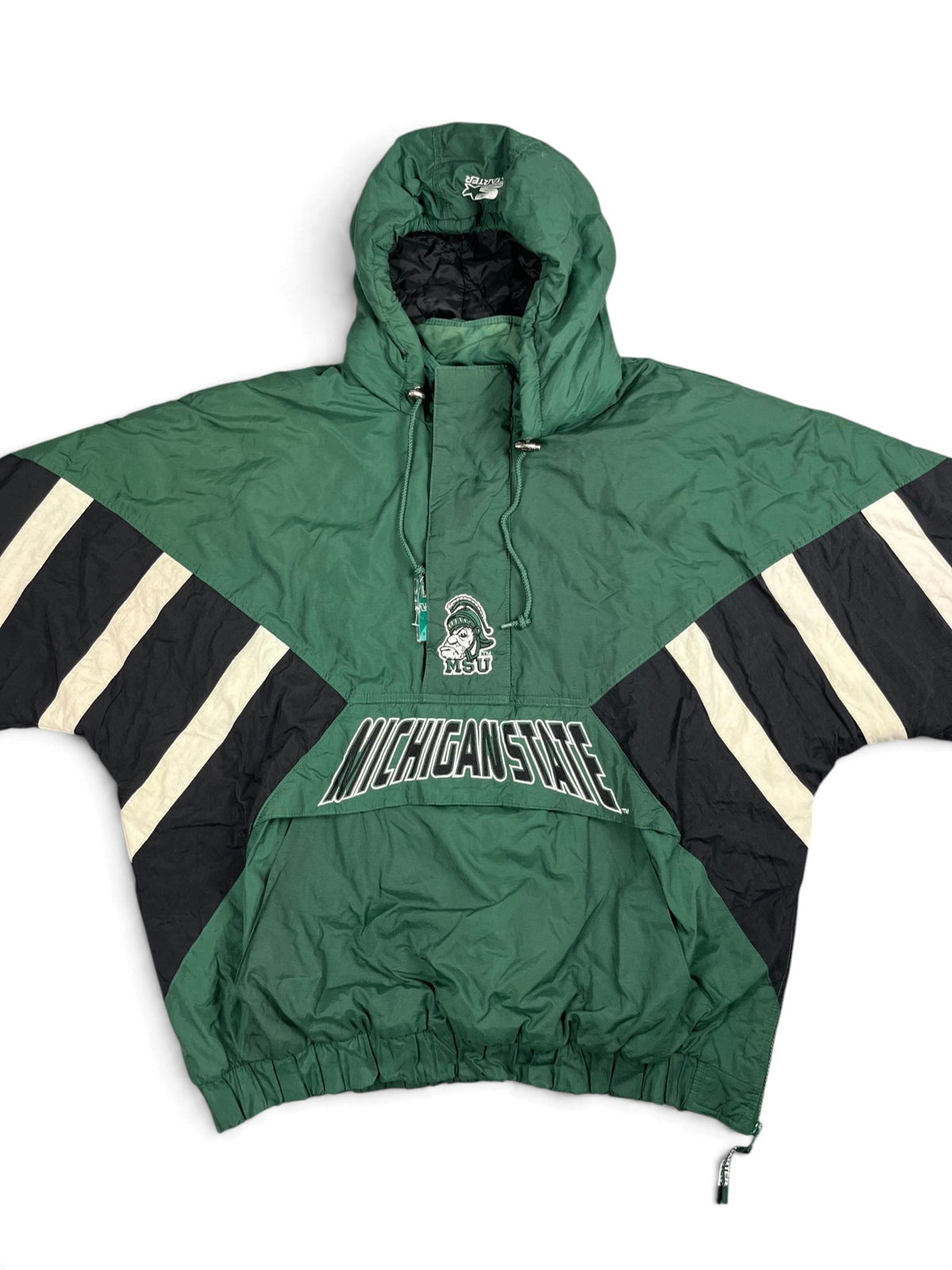 Veste vintage - Veste half zip pullover logo brodé NCAA Michigan State Spartans - Starter (XXL)