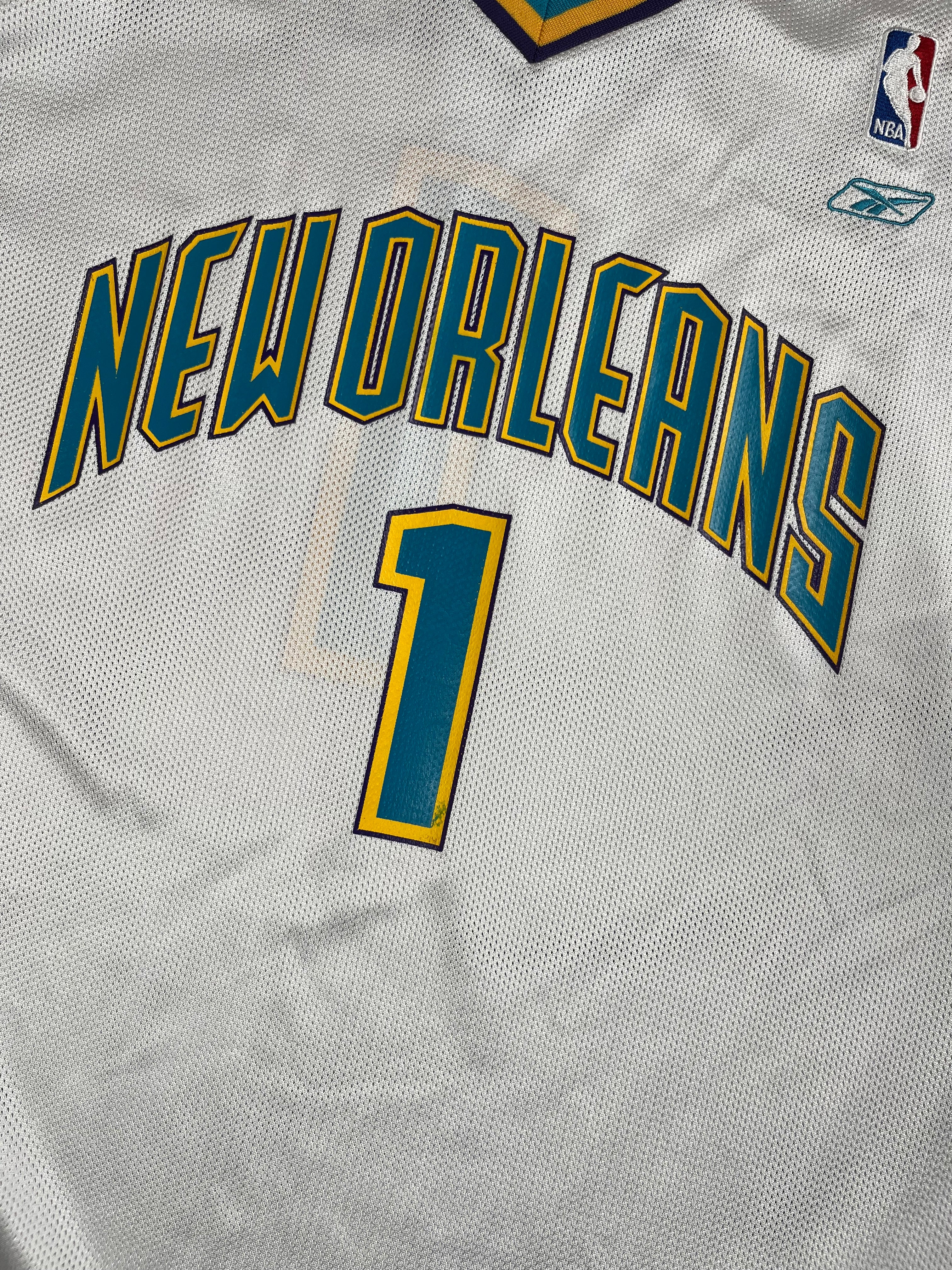 Baron Davis #1 - New Orleans Hornets Home 2003-2005 - Reebok (XXL) - Maillot NBA Reebok