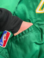 Veste vintage - Bomber teddy satin brodé NBA Boston Celtics - Starter (M)