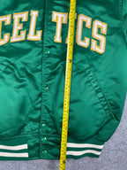 Veste vintage - Bomber teddy satin brodé NBA Boston Celtics - Starter (M)