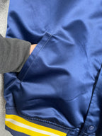 Veste vintage - Bomber teddy satin brodé NCAA Michigan Wolverines- Mitchell & Ness (M)