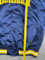 Veste vintage - Bomber teddy satin brodé NCAA Michigan Wolverines- Mitchell & Ness (M)