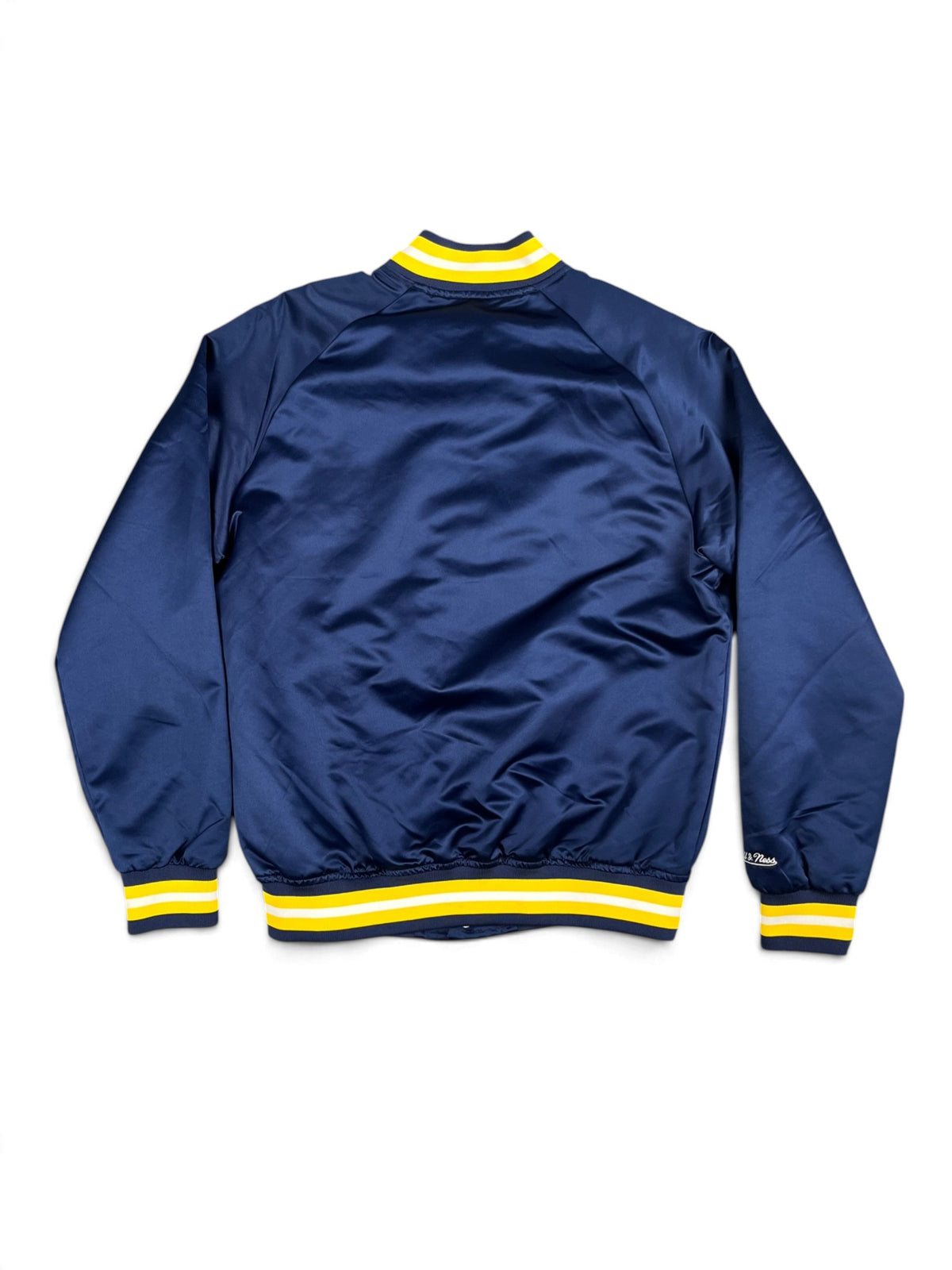 Veste vintage - Bomber teddy satin brodé NCAA Michigan Wolverines- Mitchell & Ness (M)