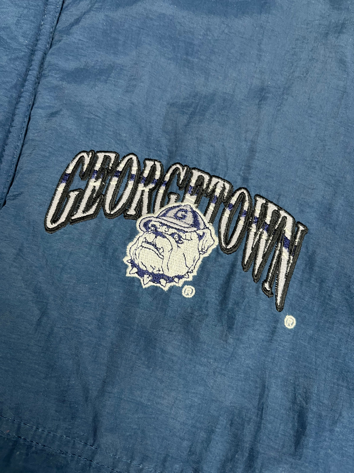 Veste vintage - Veste full zip épaisse logo brodé NCAA Georgetown Bulldogs  - Starter (L)