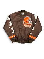Veste vintage - Bomber teddy graphic NFL Cleveland Browns - Chalk Line (S/M)