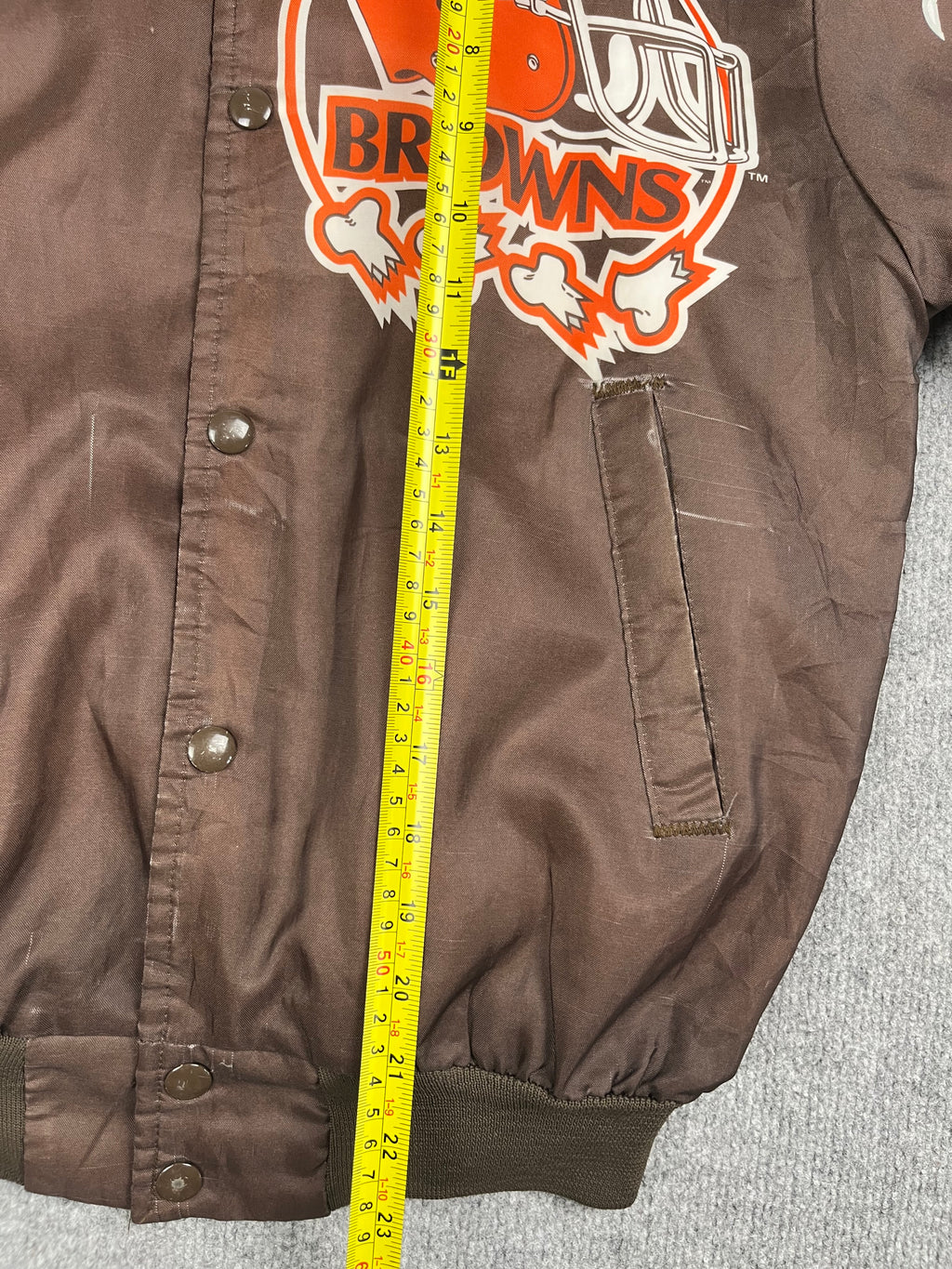 Veste vintage - Bomber teddy graphic NFL Cleveland Browns - Chalk Line (S/M)