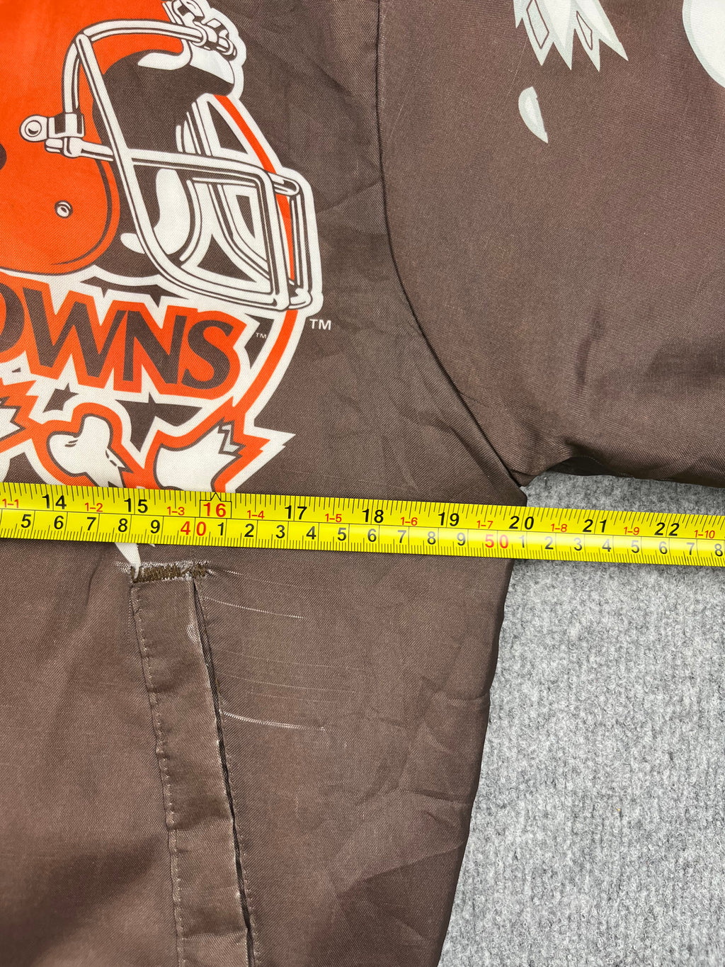Veste vintage - Bomber teddy graphic NFL Cleveland Browns - Chalk Line (S/M)