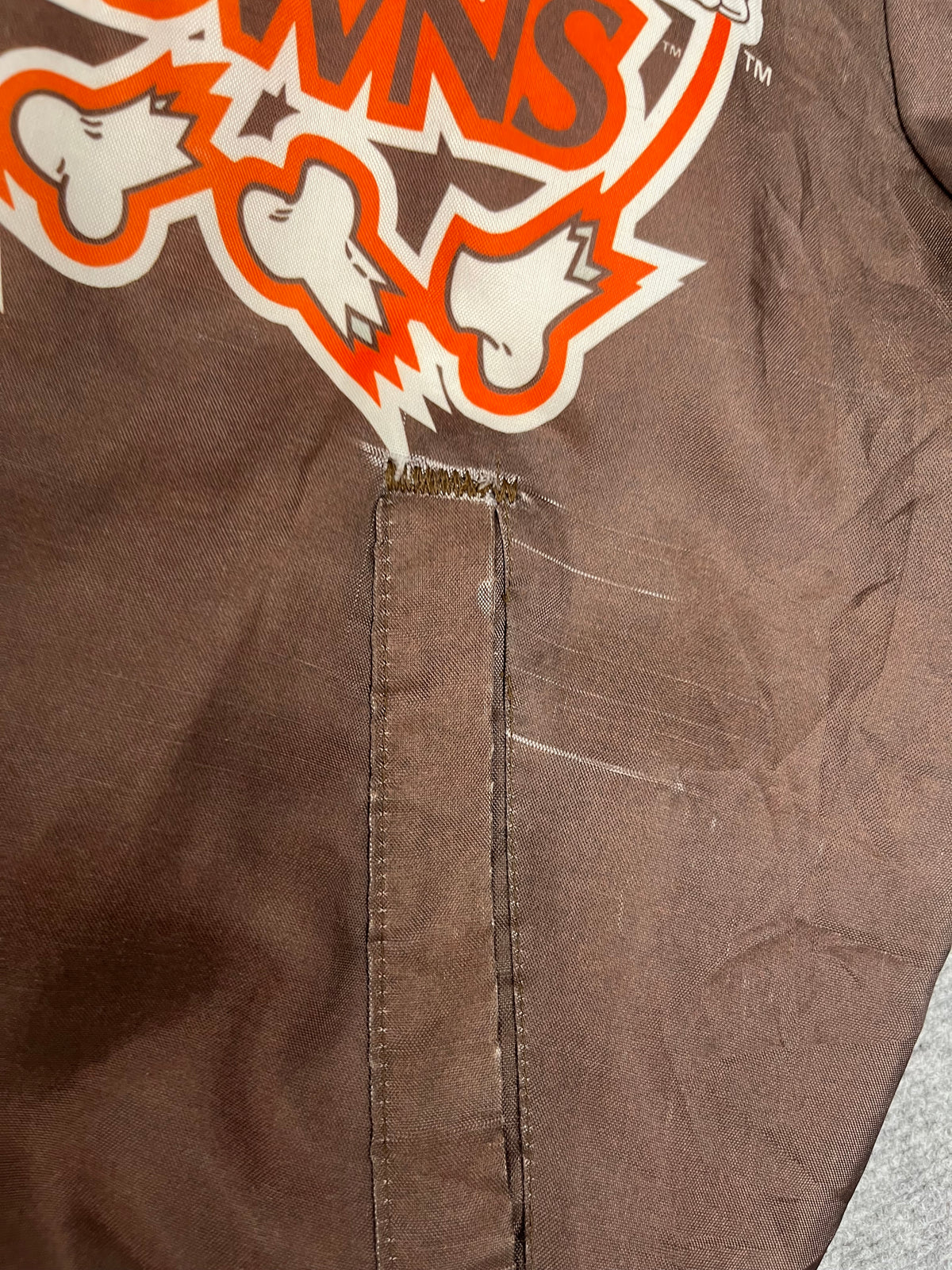 Veste vintage - Bomber teddy graphic NFL Cleveland Browns - Chalk Line (S/M)
