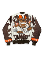 Veste vintage - Bomber teddy graphic NFL Cleveland Browns - Chalk Line (S/M)