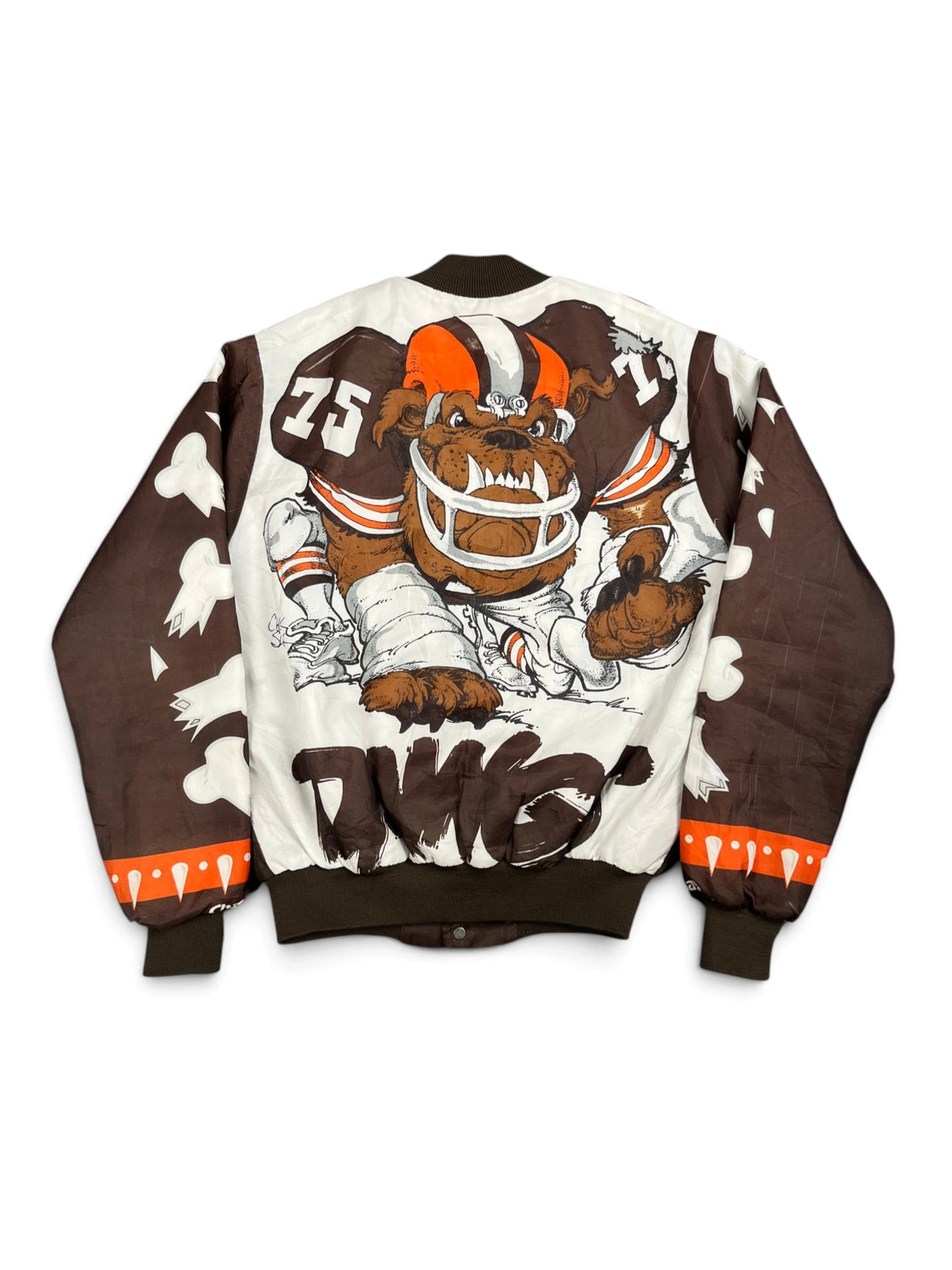 Veste vintage - Bomber teddy graphic NFL Cleveland Browns - Chalk Line (S/M)