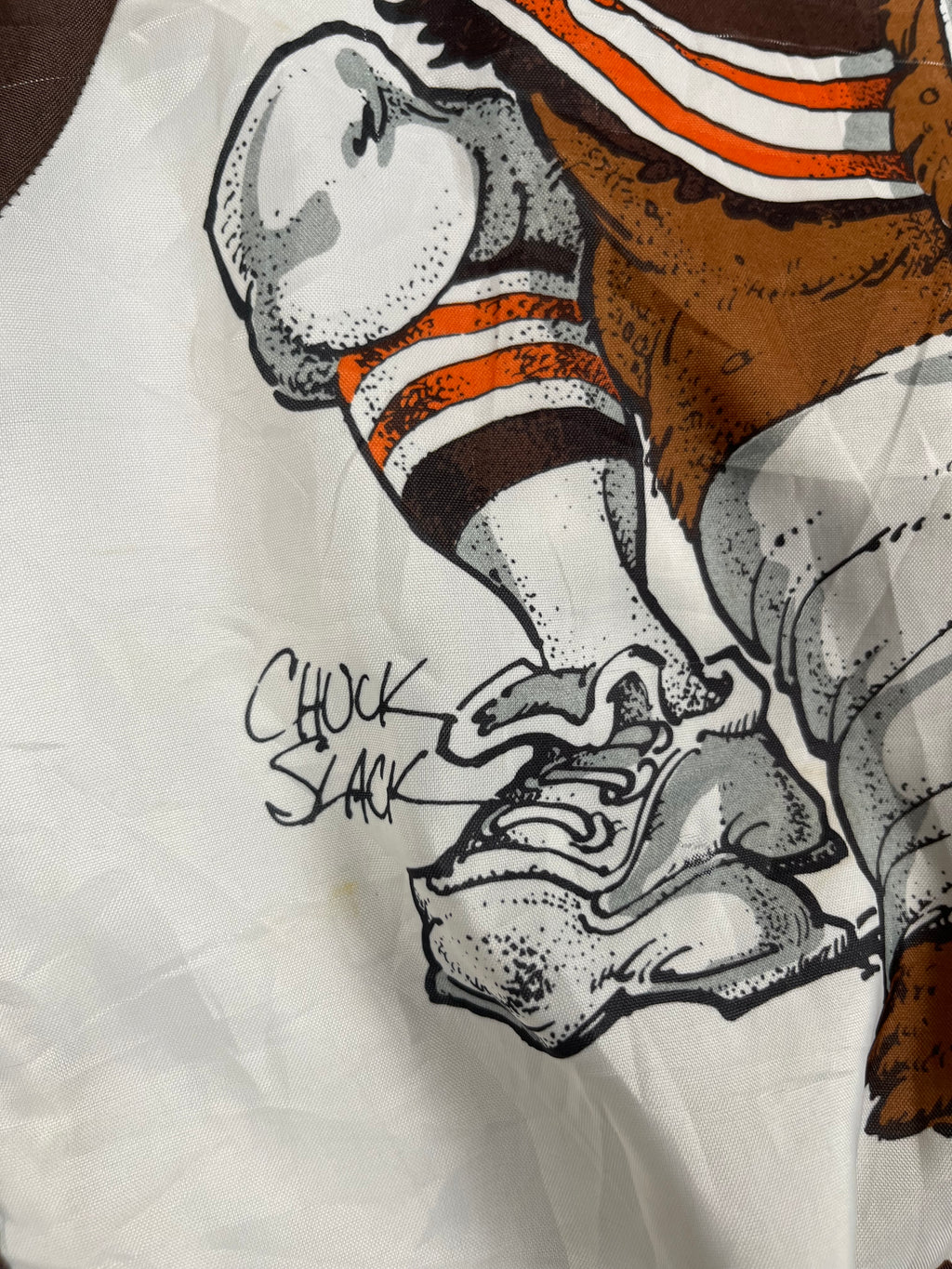 Veste vintage - Bomber teddy graphic NFL Cleveland Browns - Chalk Line (S/M)
