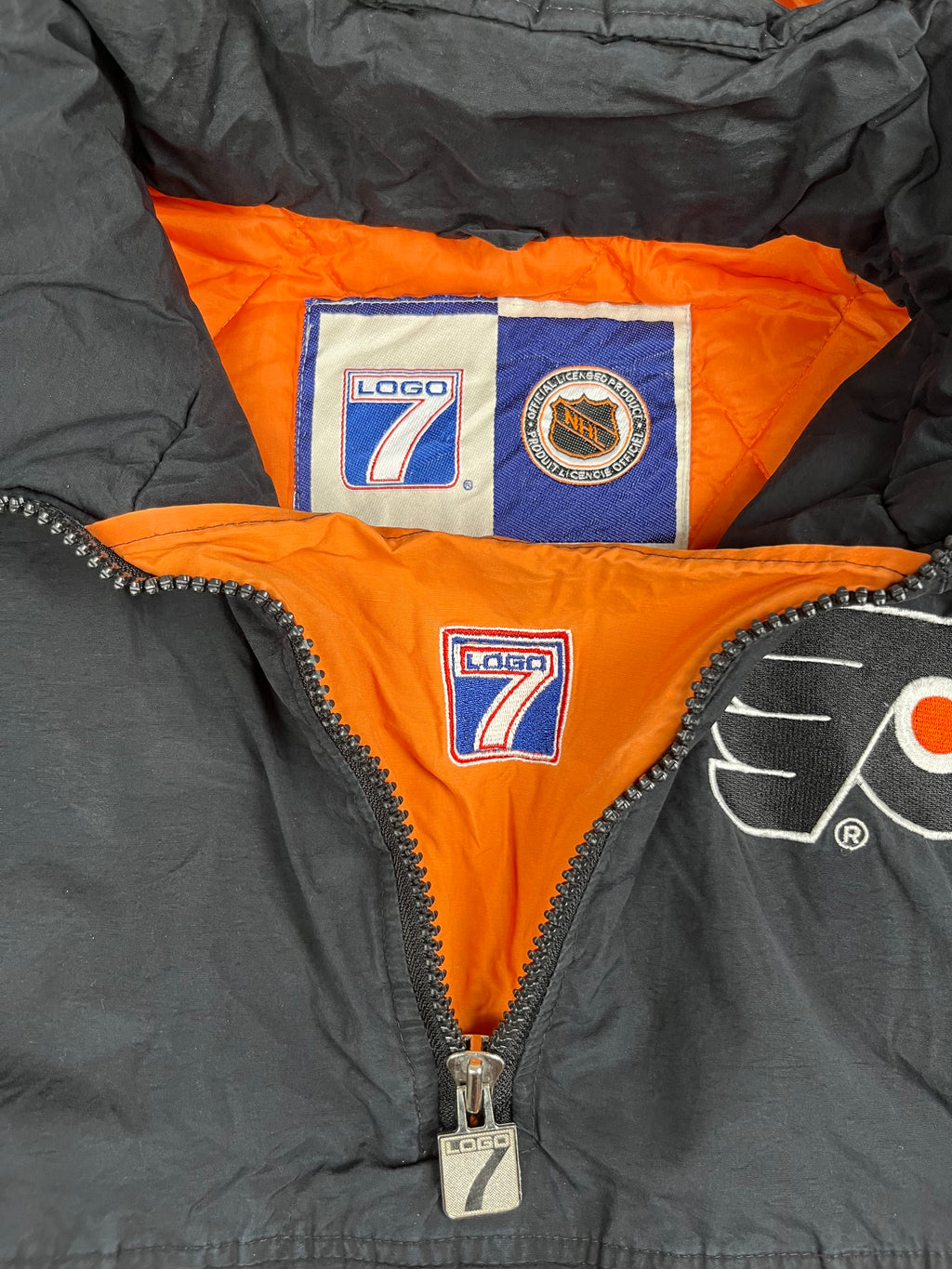 Veste vintage - Veste half zip pull over logo brodé NHL Philadelphie Flyers - Logo 7 (XL)