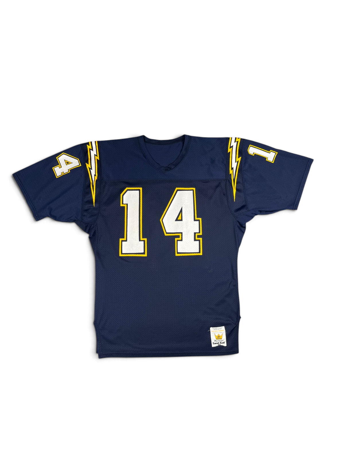 Dan Fouts #14 - San Diego Chargers Home 1974-1987 - Sand-Knit (L) - Maillot NFL