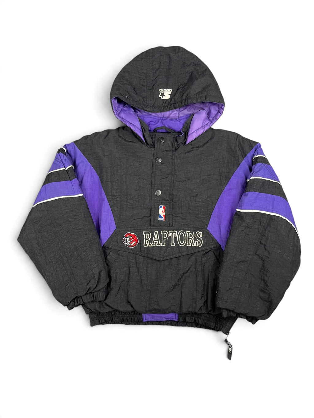 Veste vintage - Veste half zip pullover logo brodé NBA Toronto Raptors - Starter (S/M Femme)