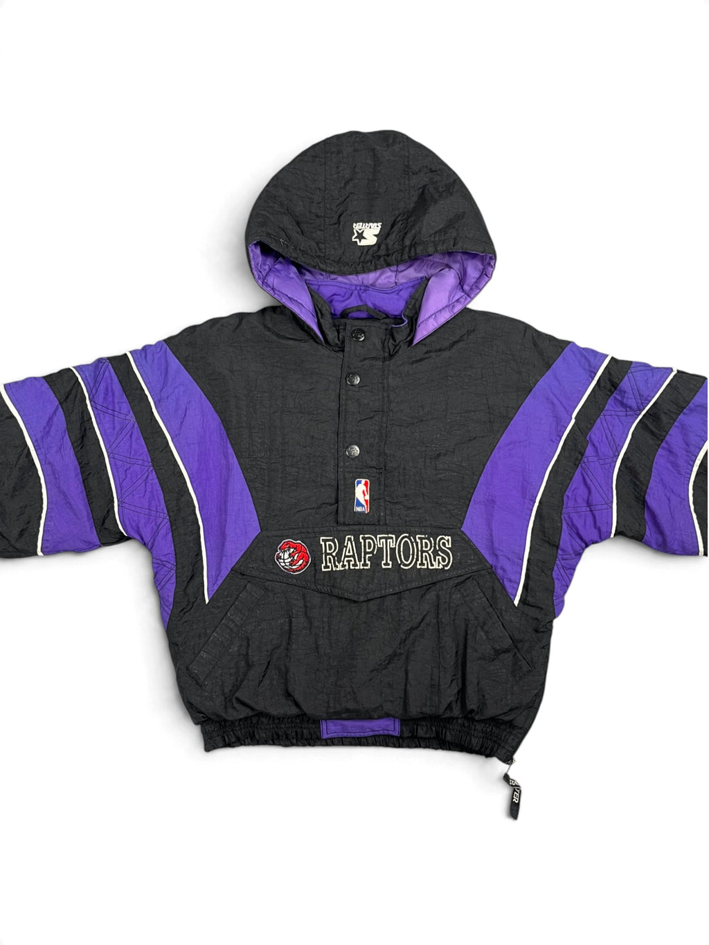 Veste vintage - Veste half zip pullover logo brodé NBA Toronto Raptors - Starter (S/M Femme)