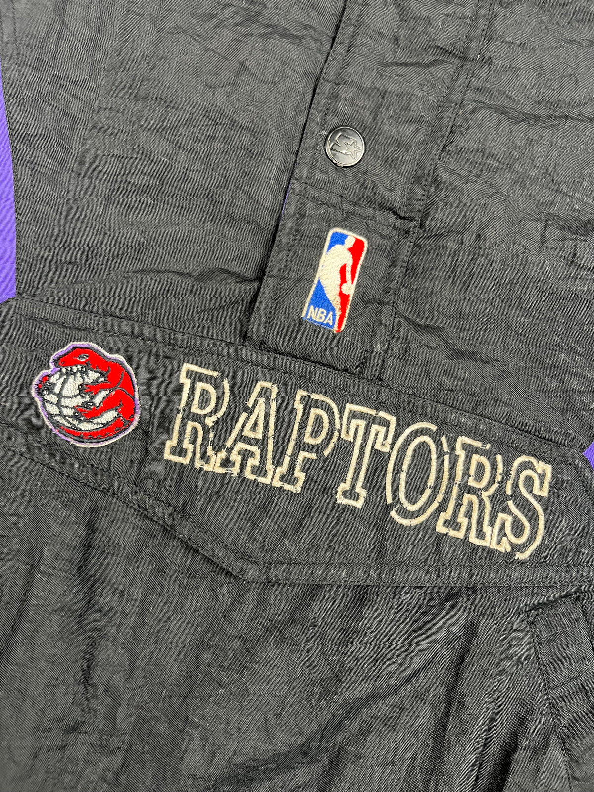 Veste vintage - Veste half zip pullover logo brodé NBA Toronto Raptors - Starter (S/M Femme)