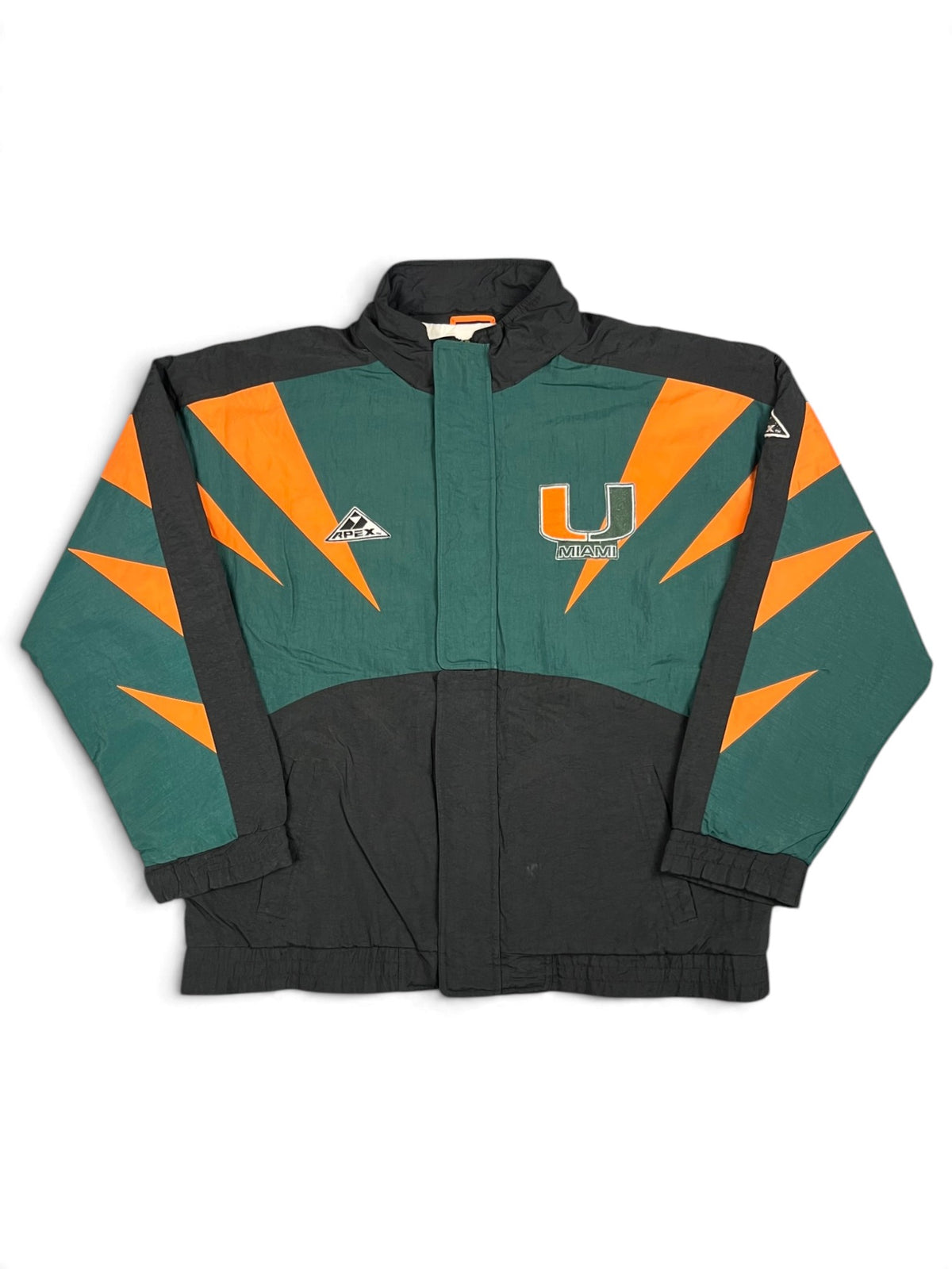 Veste vintage - Doudoune épaisse big logo brodé NCAA Miami Hurricanes - Apex One (L)