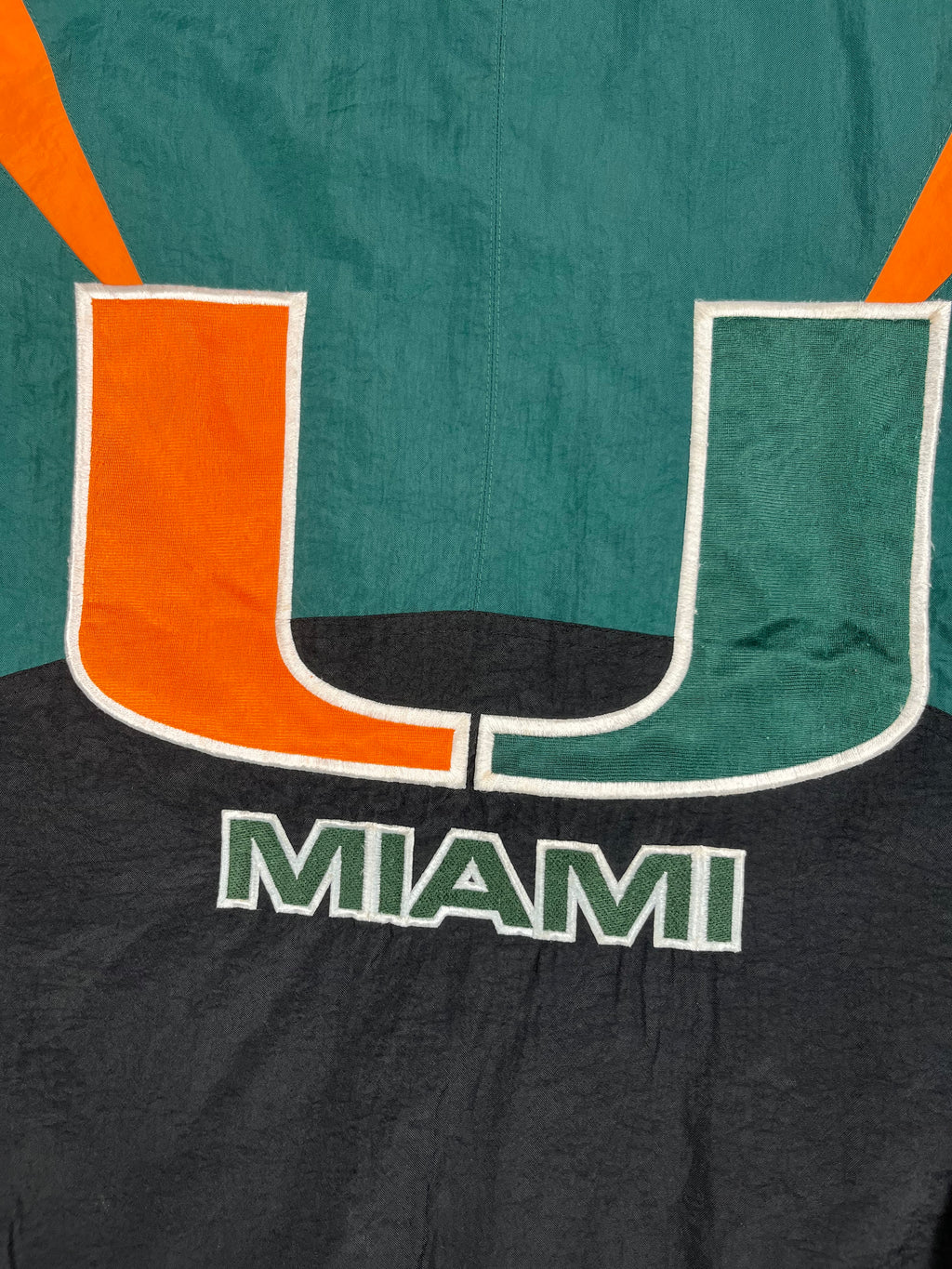 Veste vintage - Doudoune épaisse big logo brodé NCAA Miami Hurricanes - Apex One (L)