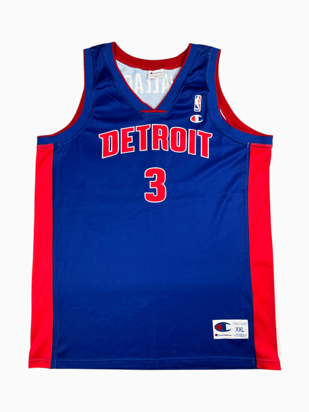 Ben Wallace #3 - Detroit Pistons Away 2002-2006 - Champion (XXL) - Maillot NBA