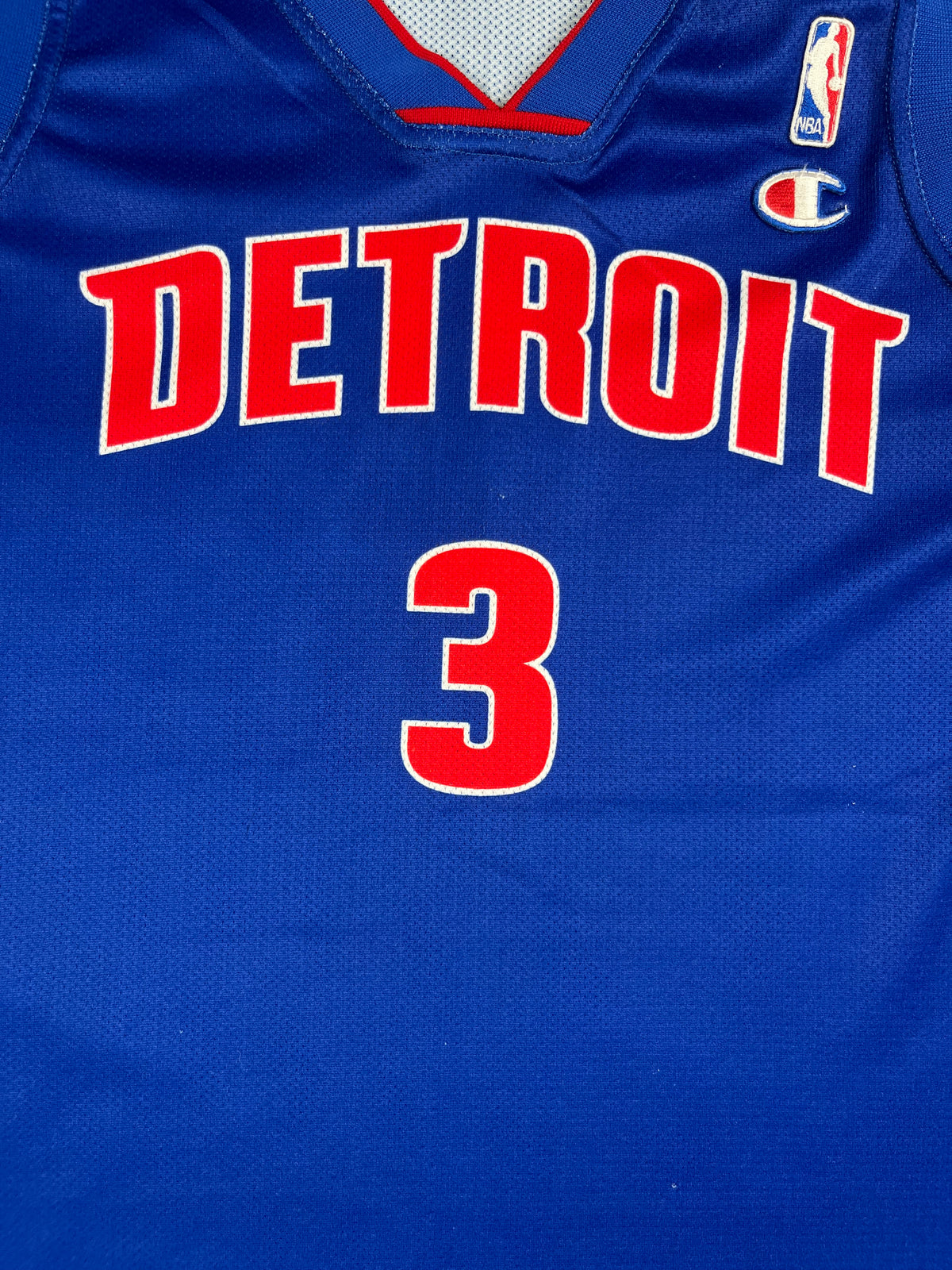 Ben Wallace #3 - Detroit Pistons Away 2002-2006 - Champion (XXL) - Maillot NBA