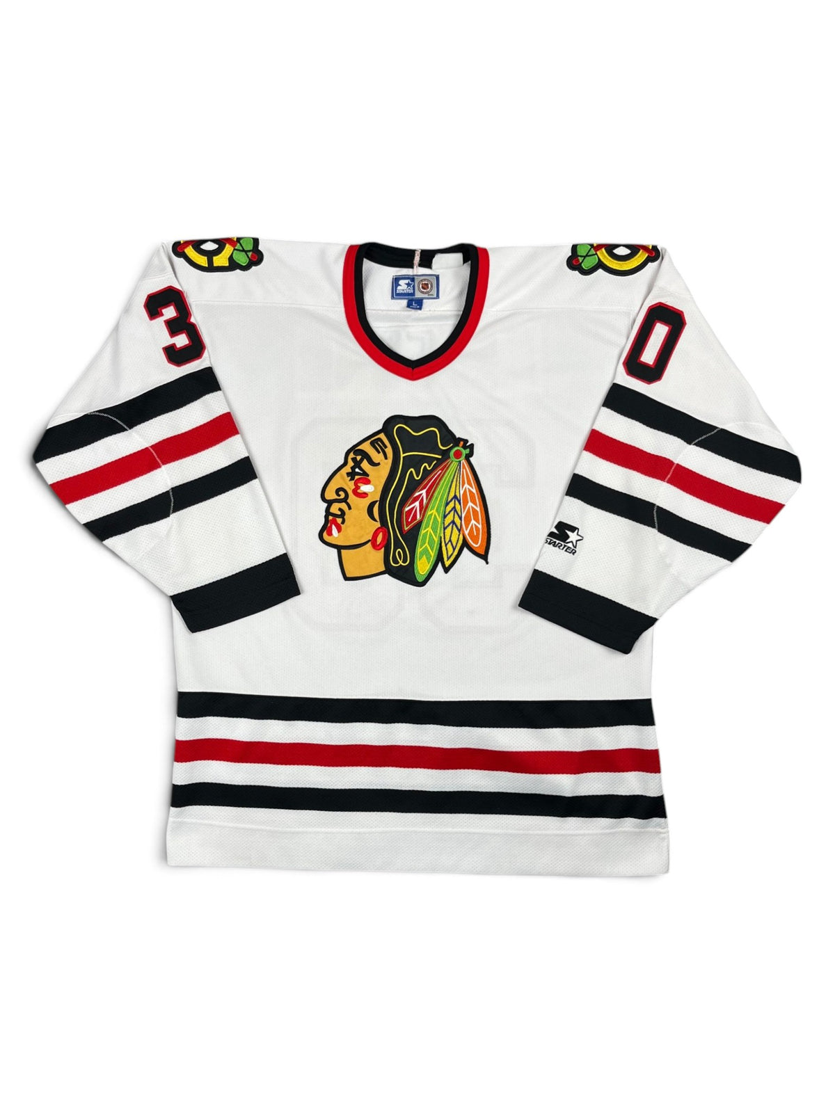 Edward Belfour #30 - Chicago Blackhawks Home 1995-1997 - Starter (L) - Maillot NHL