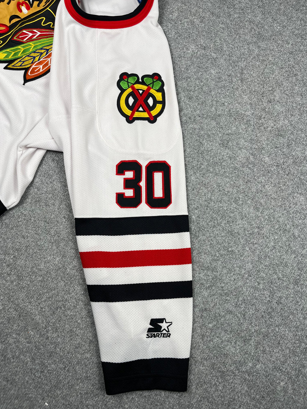 Edward Belfour #30 - Chicago Blackhawks Home 1995-1997 - Starter (L) - Maillot NHL