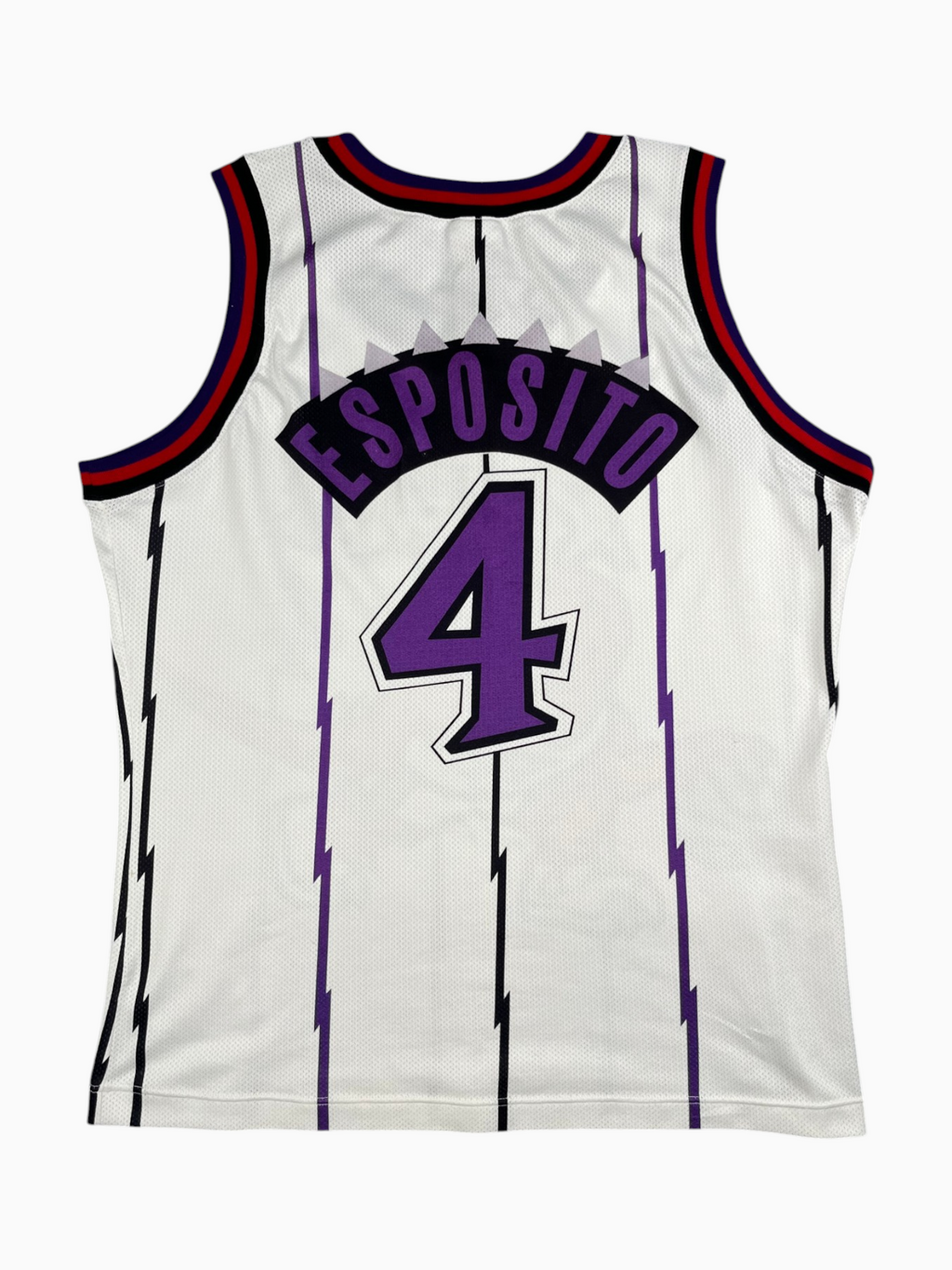 Vincenzo Esposito #4 - Toronto Raptors Home 1995-1996 - Champion (S) - Maillot NBA