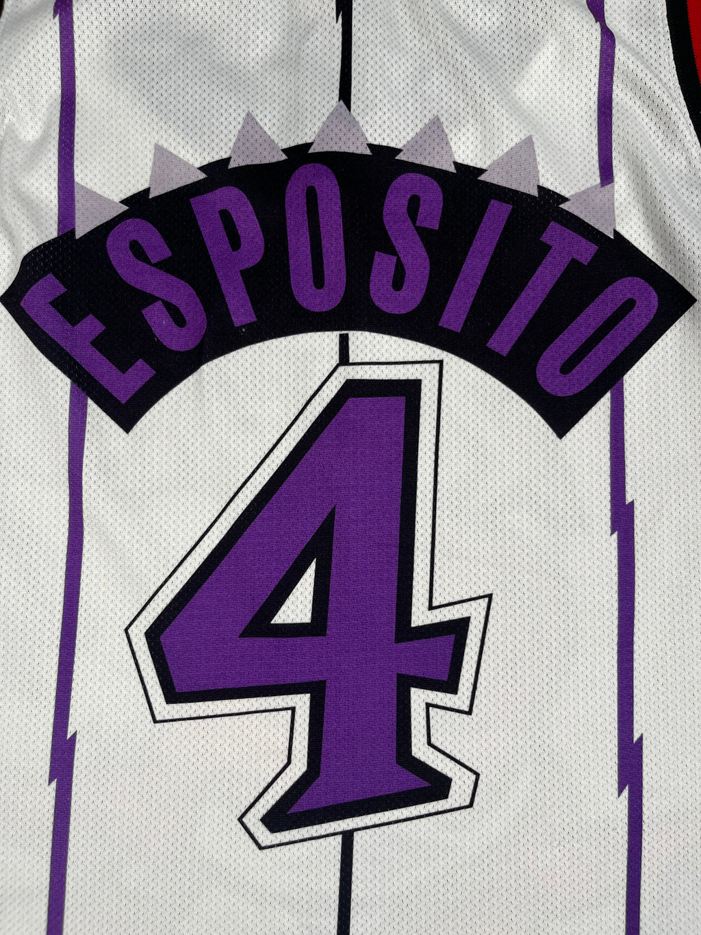 Vincenzo Esposito #4 - Toronto Raptors Home 1995-1996 - Champion (S) - Maillot NBA