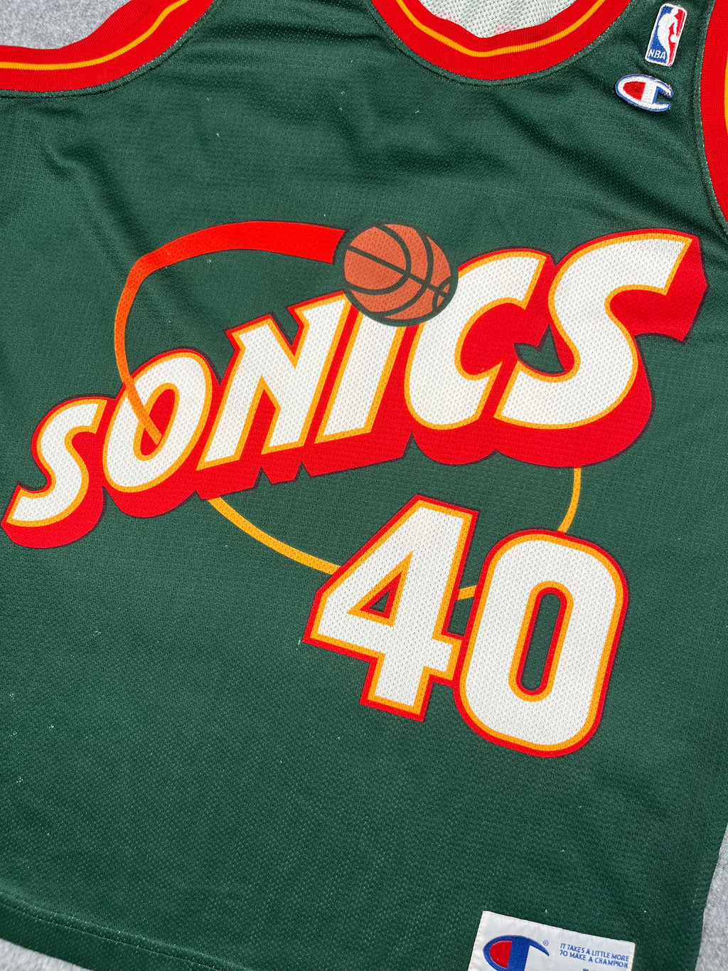 Shawn Kemp #40 - Seattle SuperSonics réversible 1996-1997 - Champion (M) - Maillot NBA