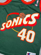 Shawn Kemp #40 - Seattle SuperSonics réversible 1996-1997 - Champion (M) - Maillot NBA