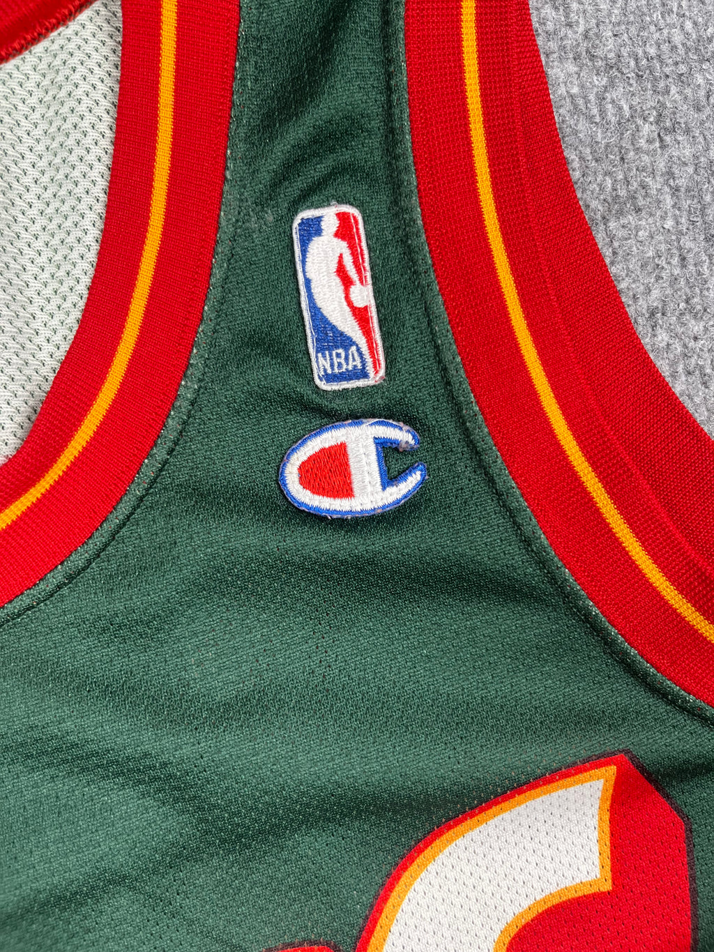Shawn Kemp #40 - Seattle SuperSonics réversible 1996-1997 - Champion (M) - Maillot NBA