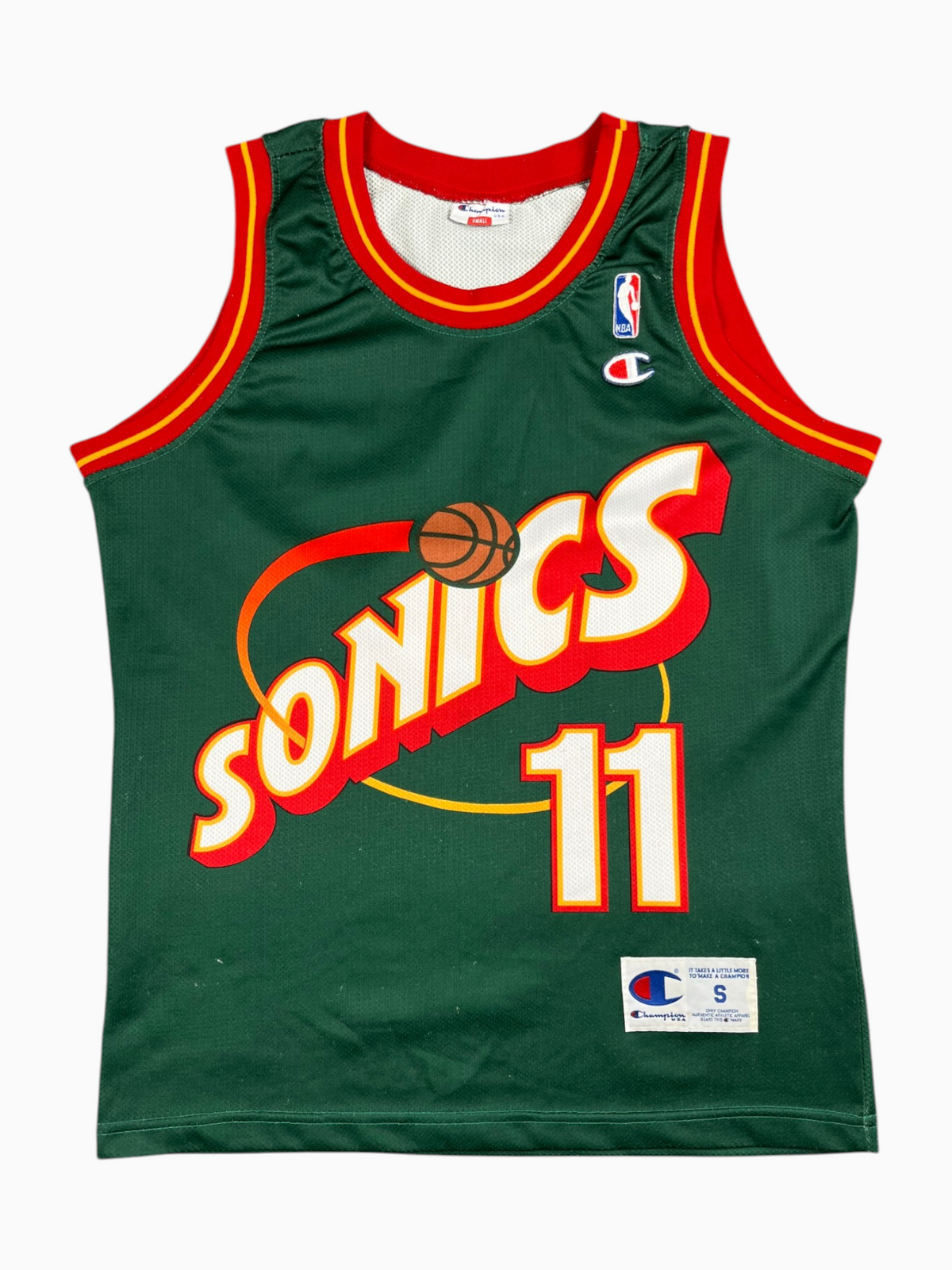 Detlef Schrempf #11 - Seattle SuperSonics Away 1996-1999 - Champion (S) - Maillot NBA