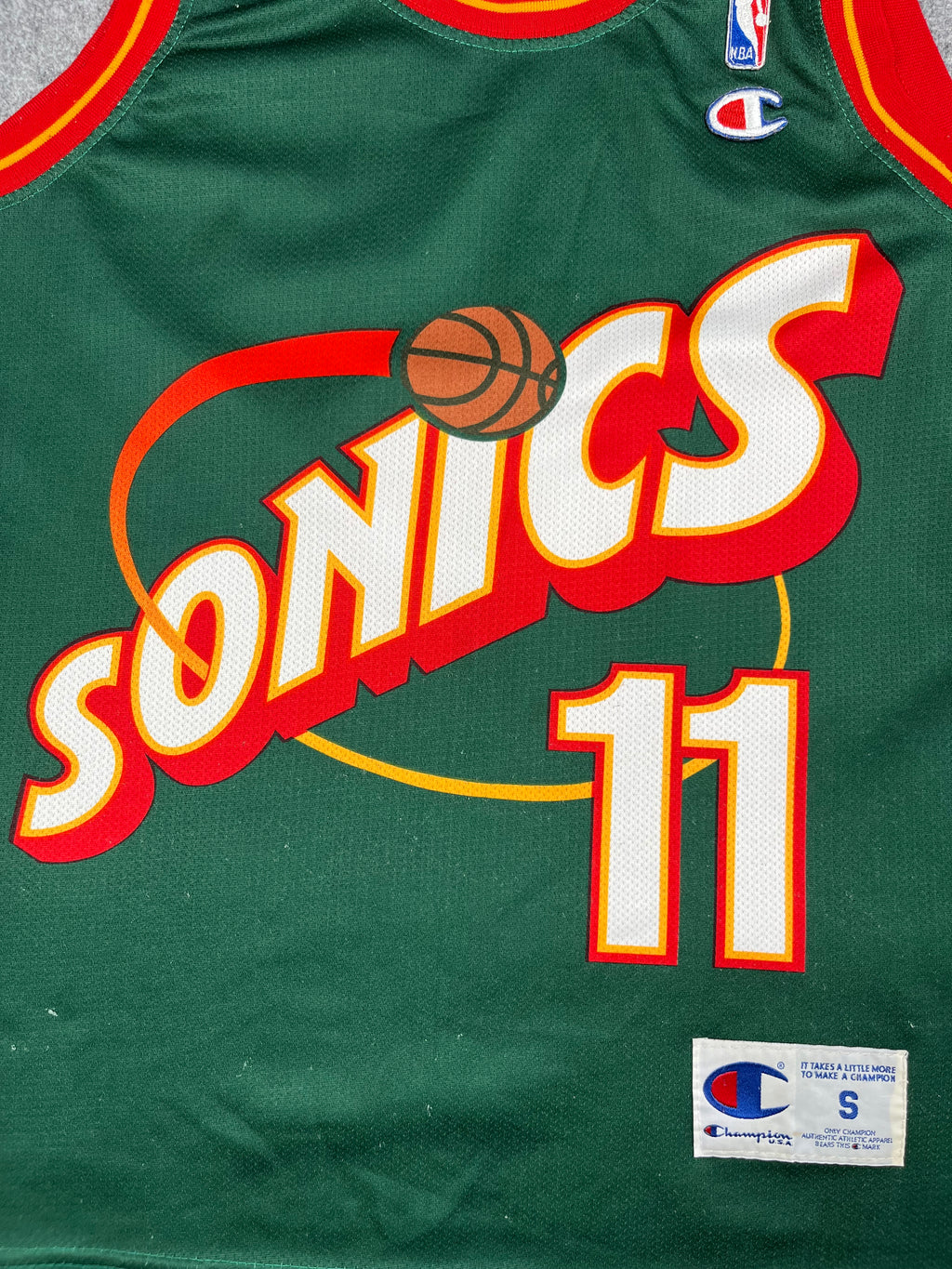 Detlef Schrempf #11 - Seattle SuperSonics Away 1996-1999 - Champion (S) - Maillot NBA