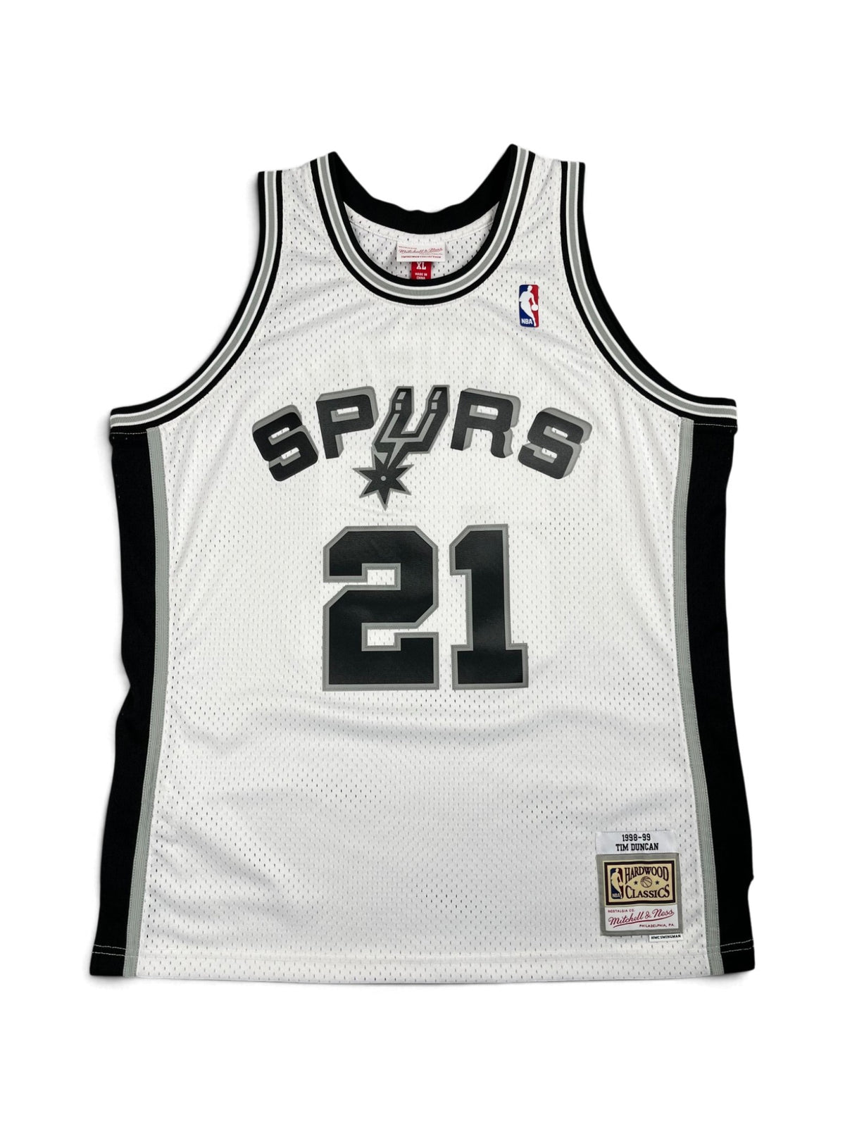 Tim Duncan #21 - San Antonio Spurs Home 1998-1999 - Mitchell & Ness (XL) - Maillot NBA