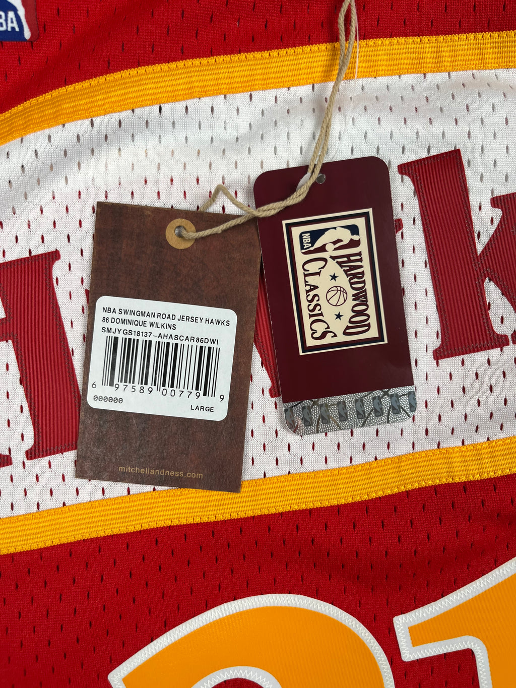Dominique Wilkins #21 - Atlanta Hawks Away 1986-1987 - Mitchell & Ness (L) - Maillot NBA