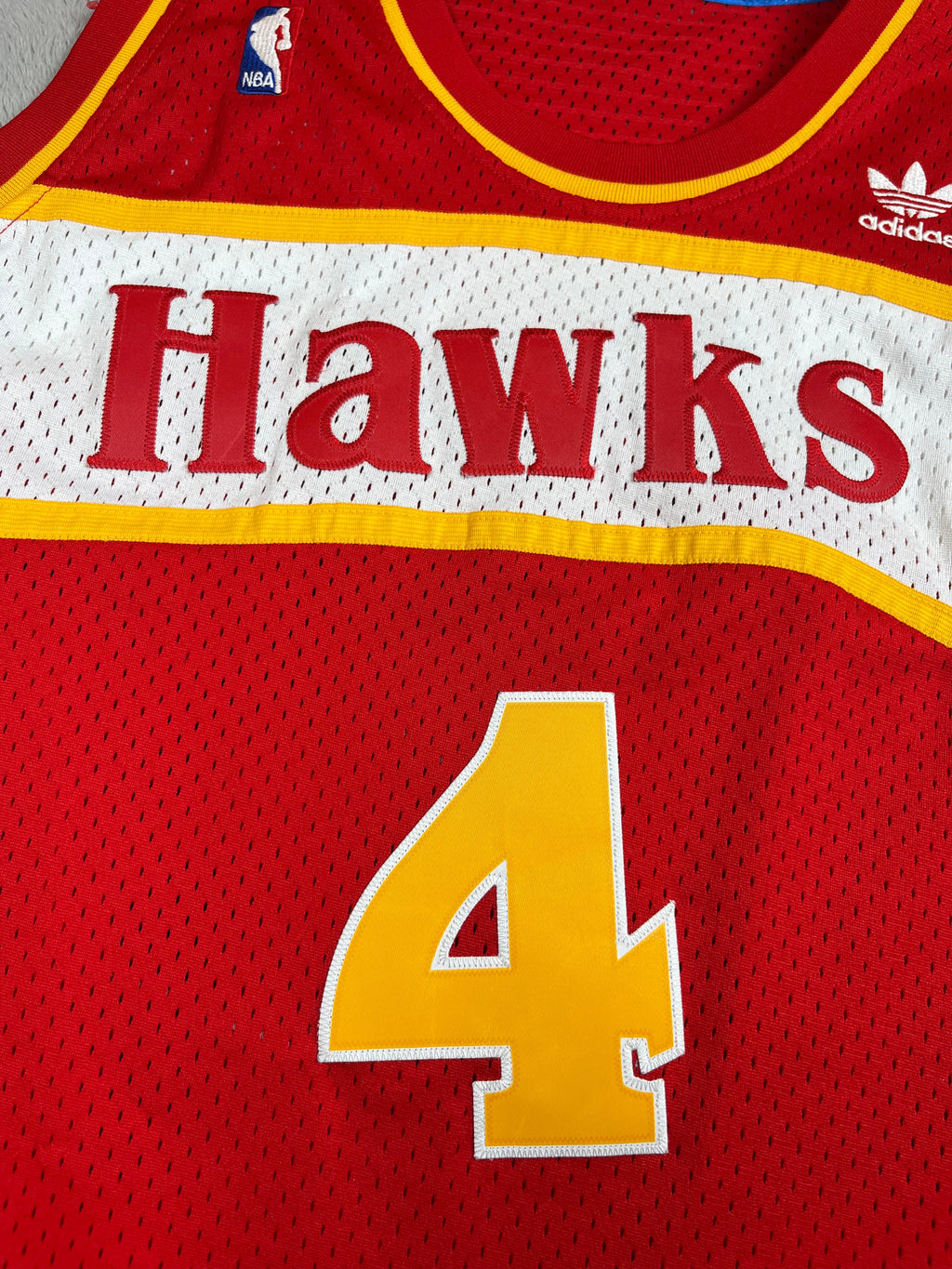 Spud Webb #4 - Atlanta Hawks Away 1986-1991 - Adidas Throwback (XL) Adidas