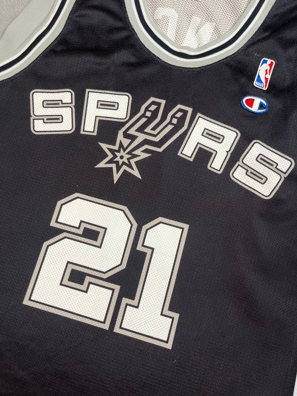 Tim Duncan #21 - San Antonio Spurs Away 1998-2010 - Champion (XL) Champion