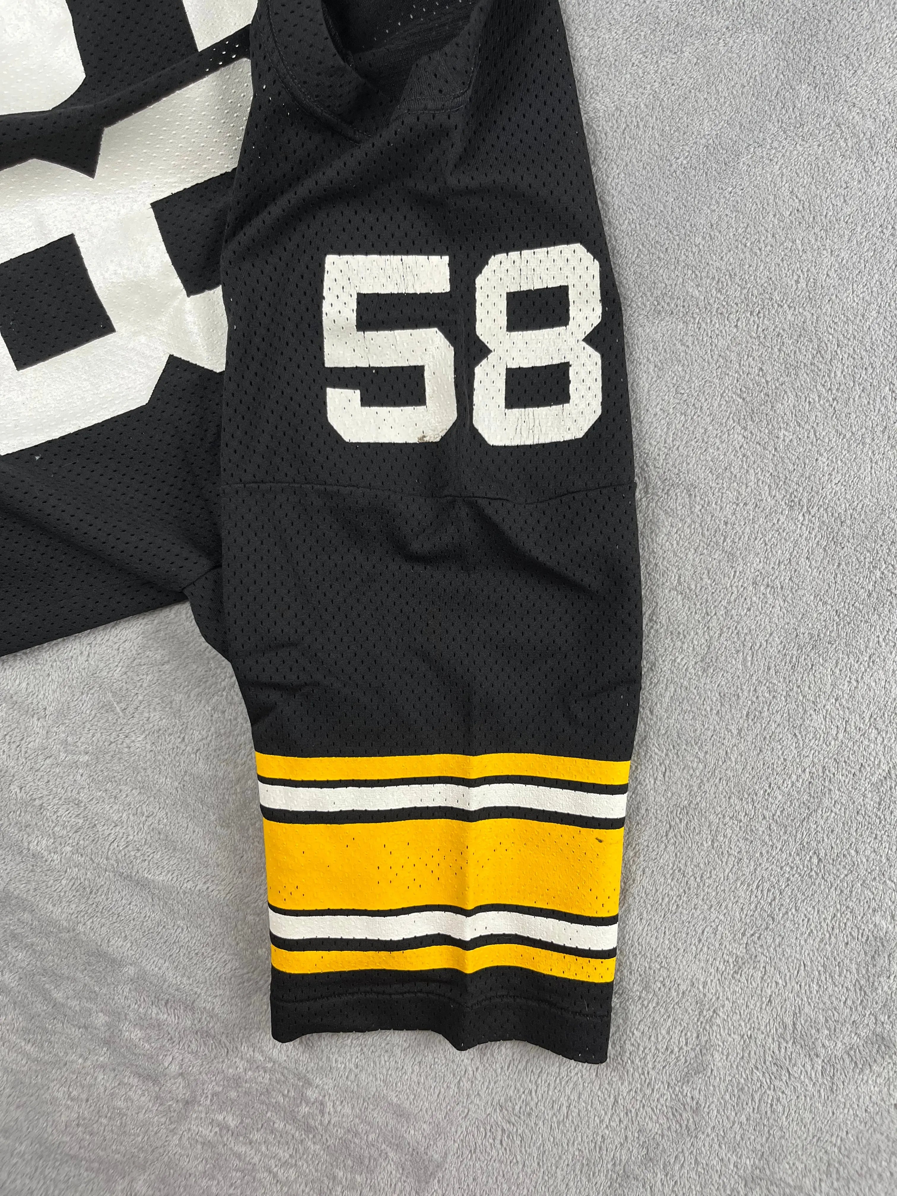 Jack Lambert #58 - Pittsburgh Steelers Home 1974-1984 - Medalist Sand-Knit (L) - Maillot NFL
