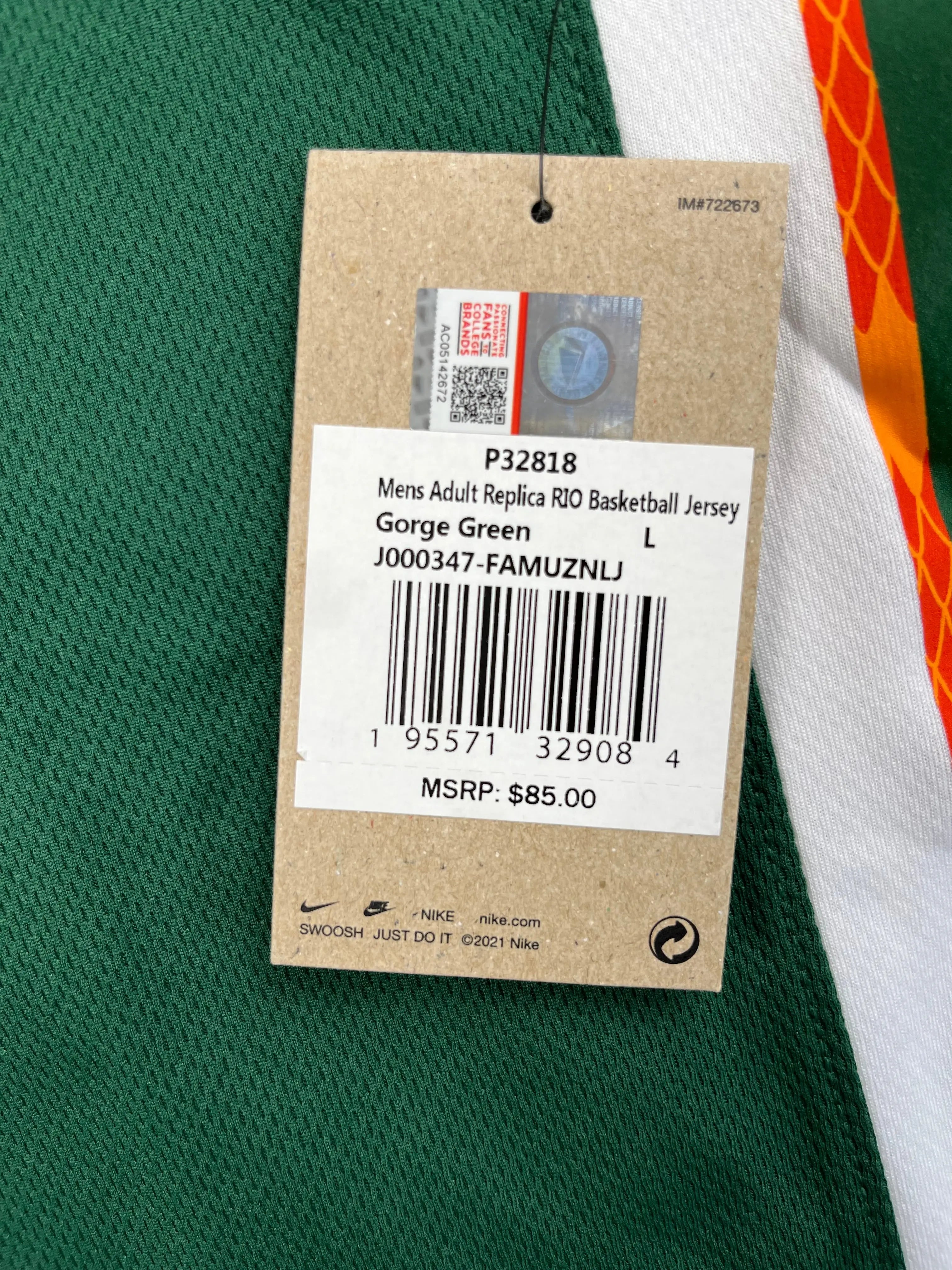 James #6 - Florida A&M Rattlers NCAA SWAC - Nike LeBron (L) - Maillot NBA *BNWT*