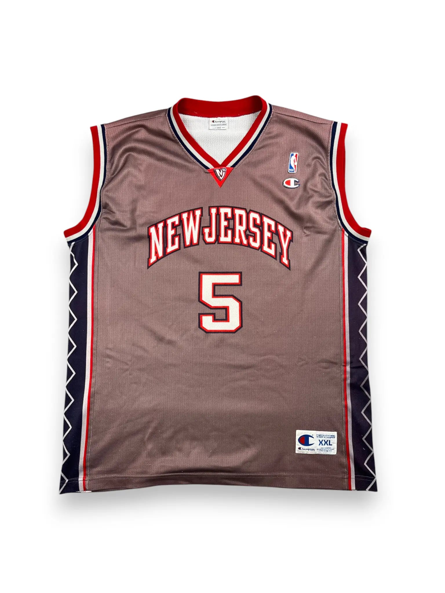 Jason Kidd #5 - New Jersey Nets Alternate 2002-2005 - Champion (XXL) - Maillot NBA