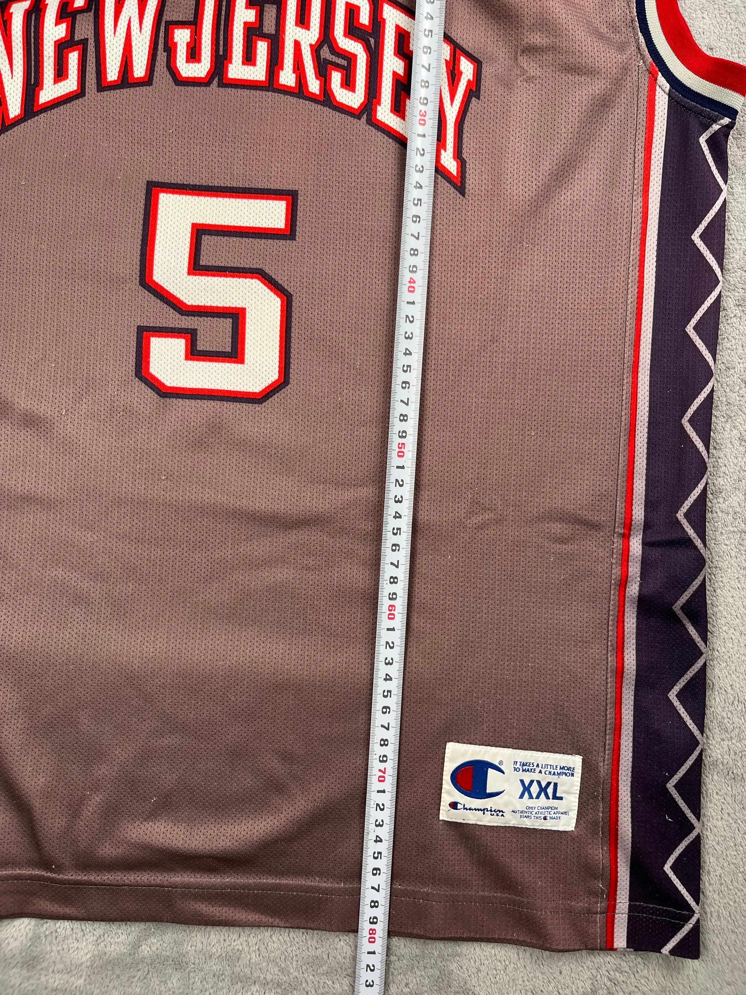 Jason Kidd #5 - New Jersey Nets Alternate 2002-2005 - Champion (XXL) - Maillot NBA