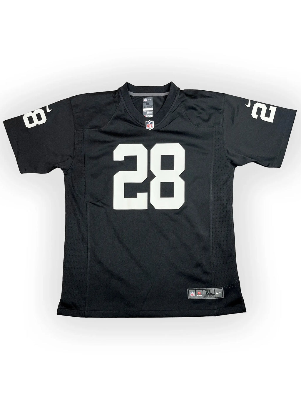 Josh Jacobs #28 - Oakland/Las Vegas Raiders 2019-2023 - Nike (S) (XL Youth) - Maillot NFL Nike