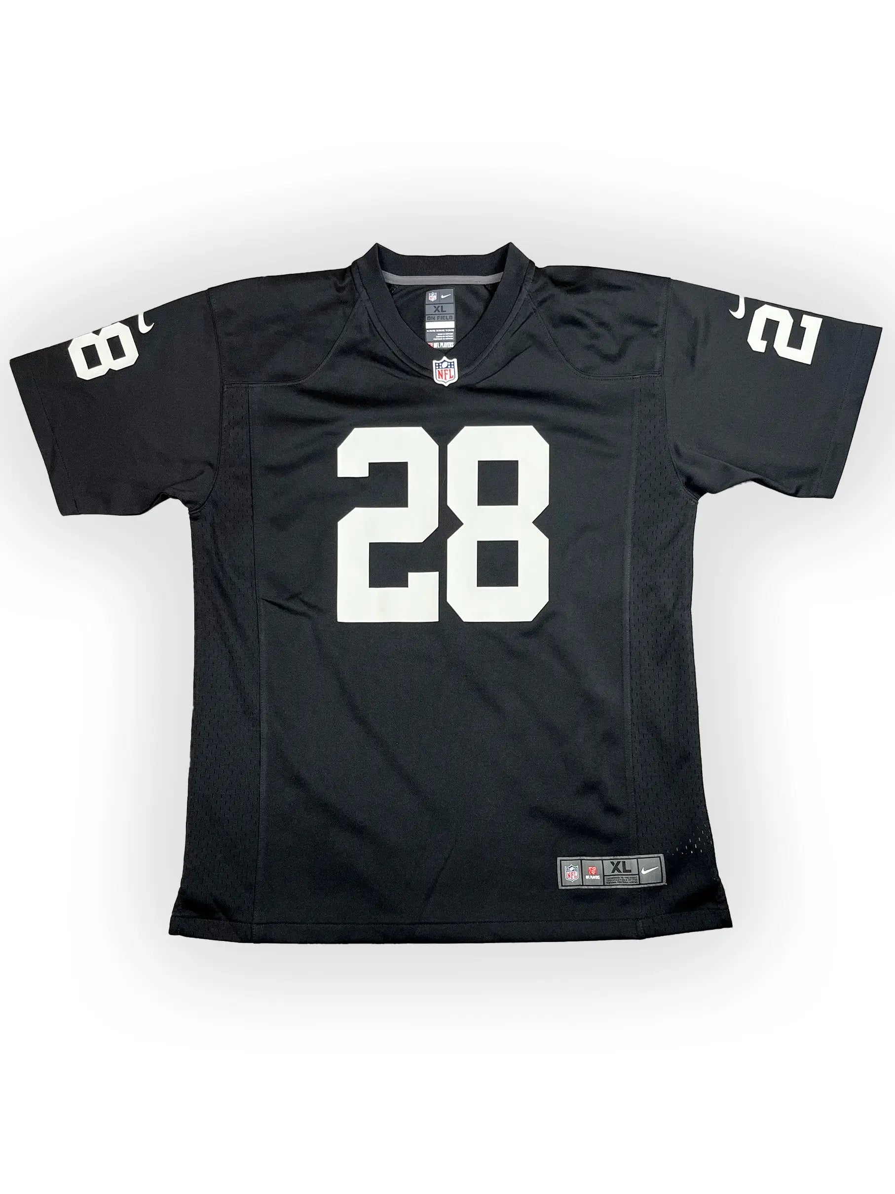 Josh Jacobs #28 - Oakland/Las Vegas Raiders 2019-2023 - Nike (S) (XL Youth) - Maillot NFL Nike