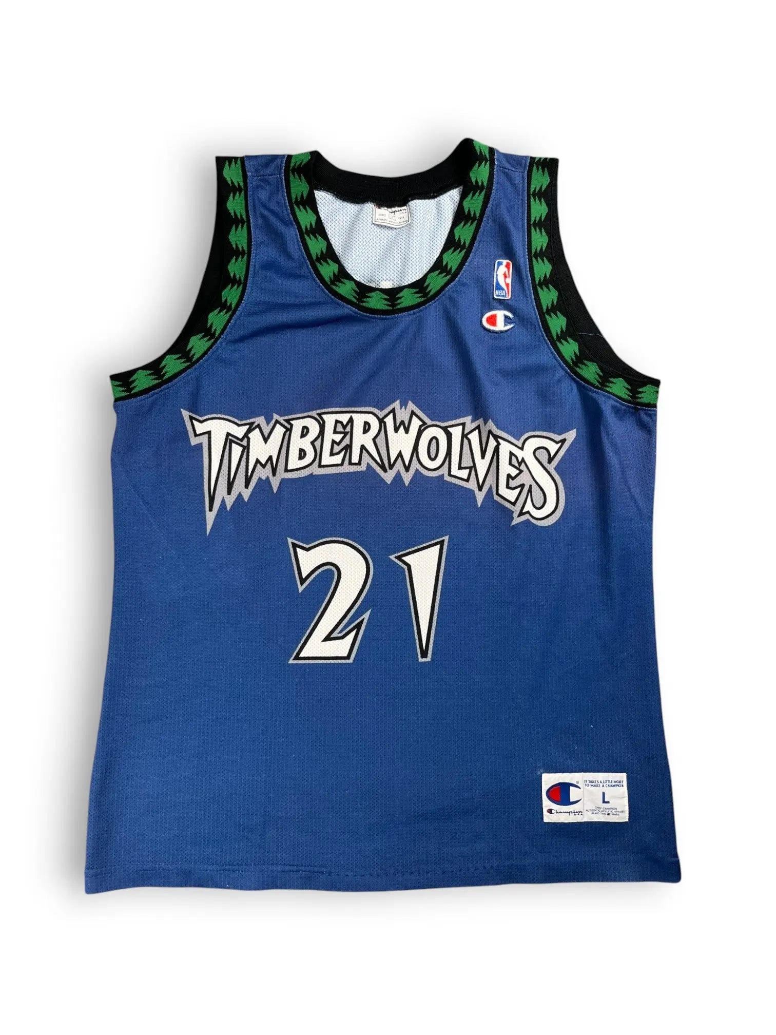 Kevin Garnett #21 - Minnesota Timberwolves Away 1997-2007 - Champion (L) - Maillot NBA