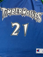 Kevin Garnett #21 - Minnesota Timberwolves Away 1997-2007 - Champion (L) - Maillot NBA
